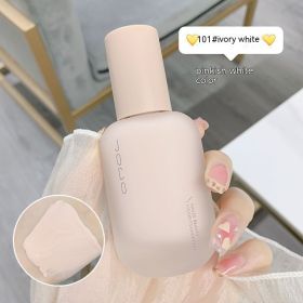 Light Yarn Skin Beauty Liquid Foundation Lightweight Moisturizing Long-lasting Concealer Waterproof And Sweat-proof (Option: Ivory white)